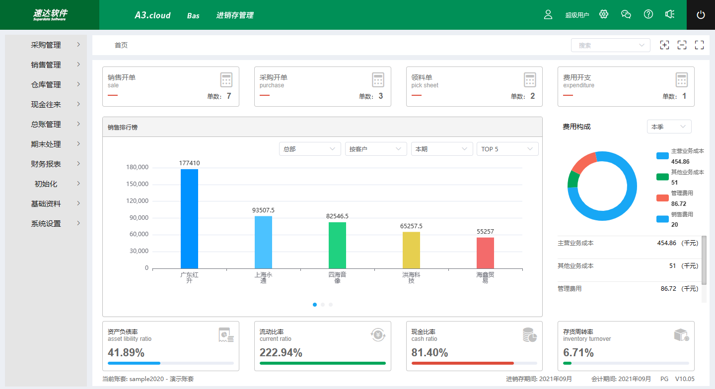 速达A3云进销存软件